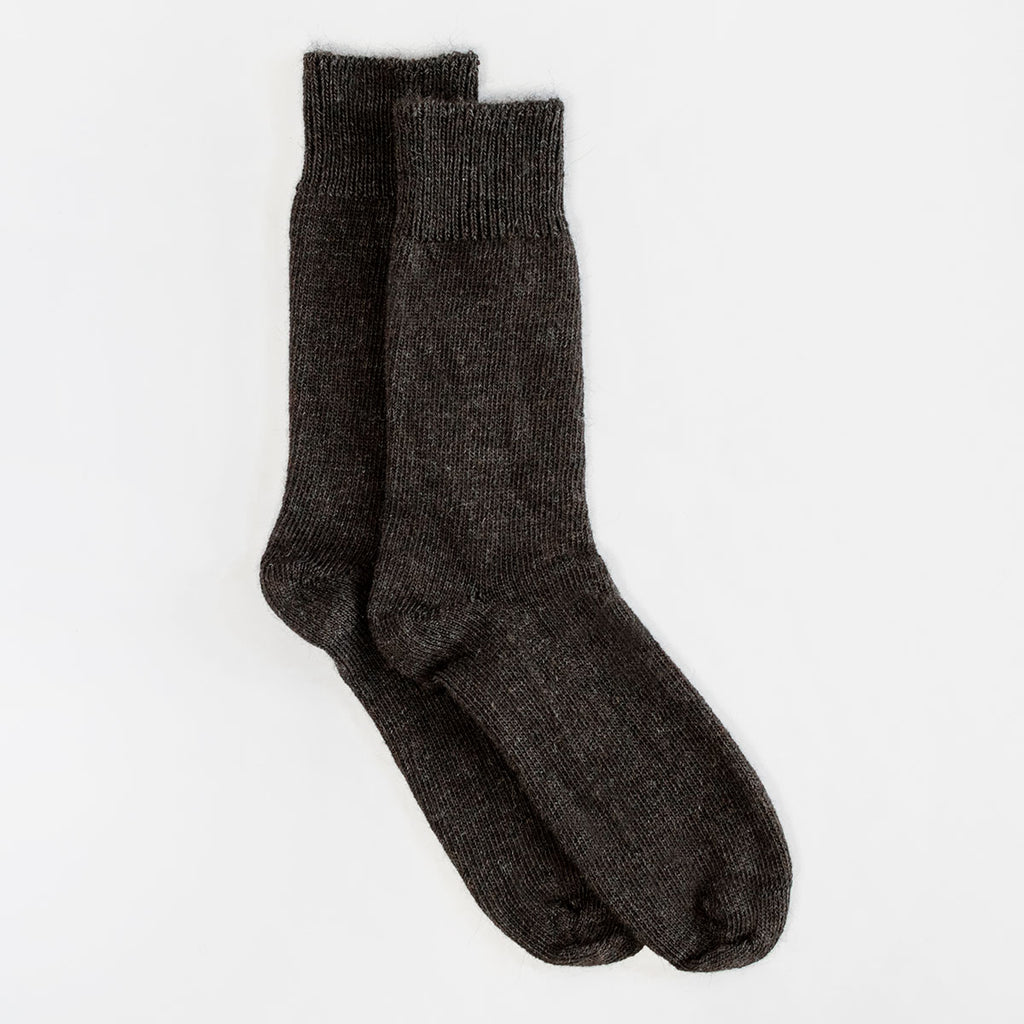 Alpaca Everyday Socks - Natural Undyed Graphite | CIORA SCOTLAND